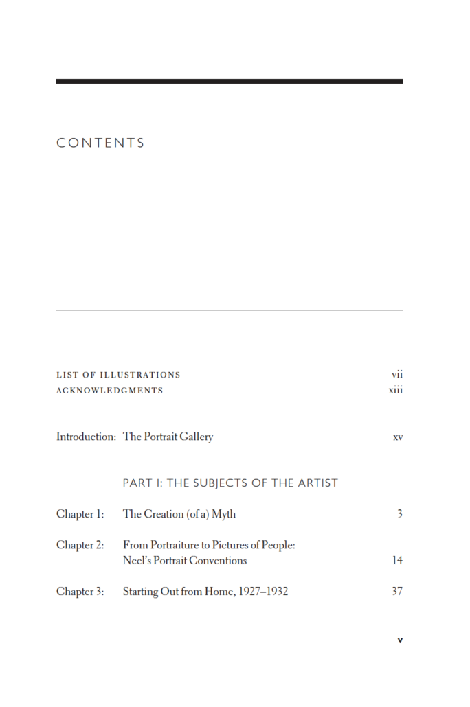 Pictures of People Table of Contents Page 1
