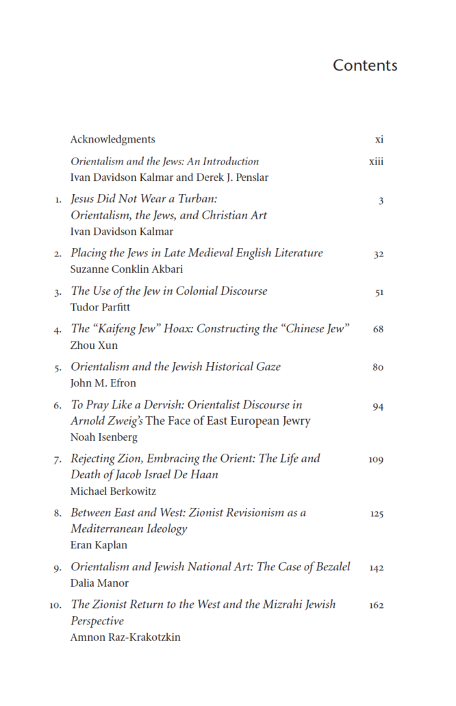Orientalism and the Jews Table of Contents Page 1