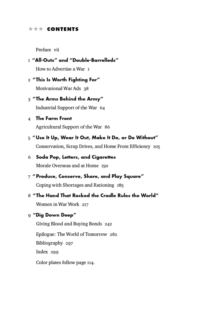All-Out for Victory! Table of Contents