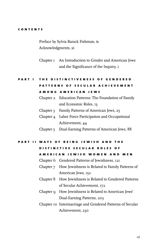 Gender and American Jews Table of Contents Page 1