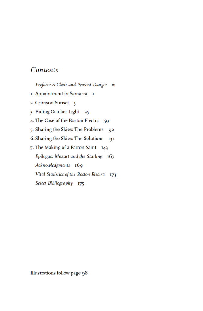 Bird Strike Table of Contents