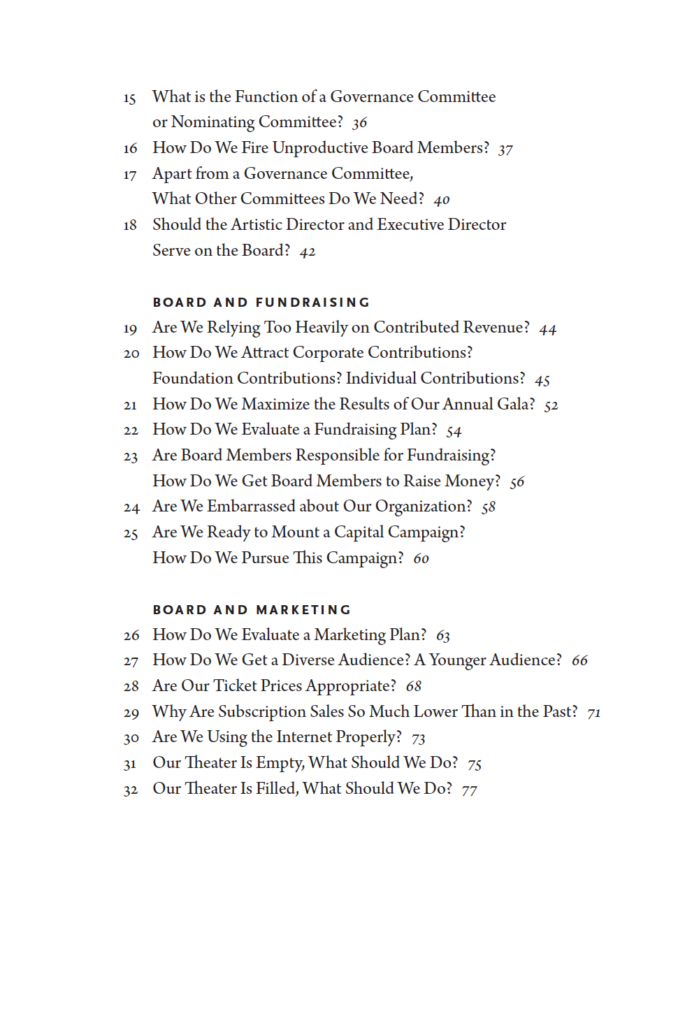 Leading Roles Table of Contents Page 2
