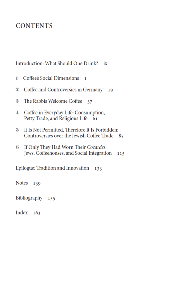 Jews Welcome Coffee Table of Contents