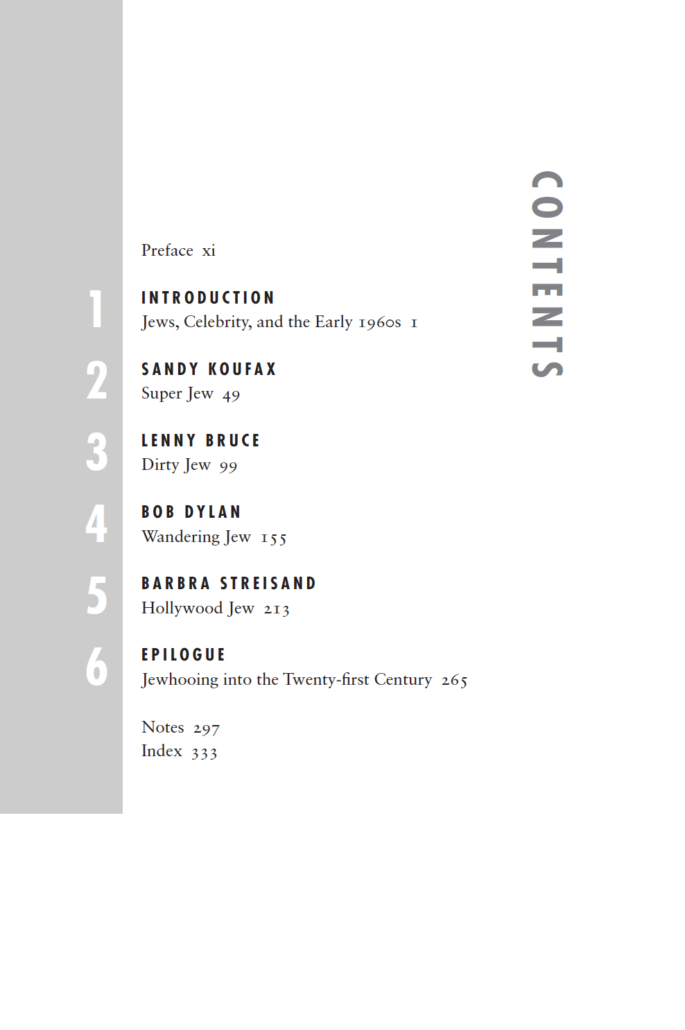 Jewhooing the Sixties Table of Contents