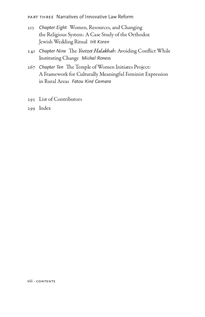 Gender, Religion, & Family Law Table of Contents Page 2