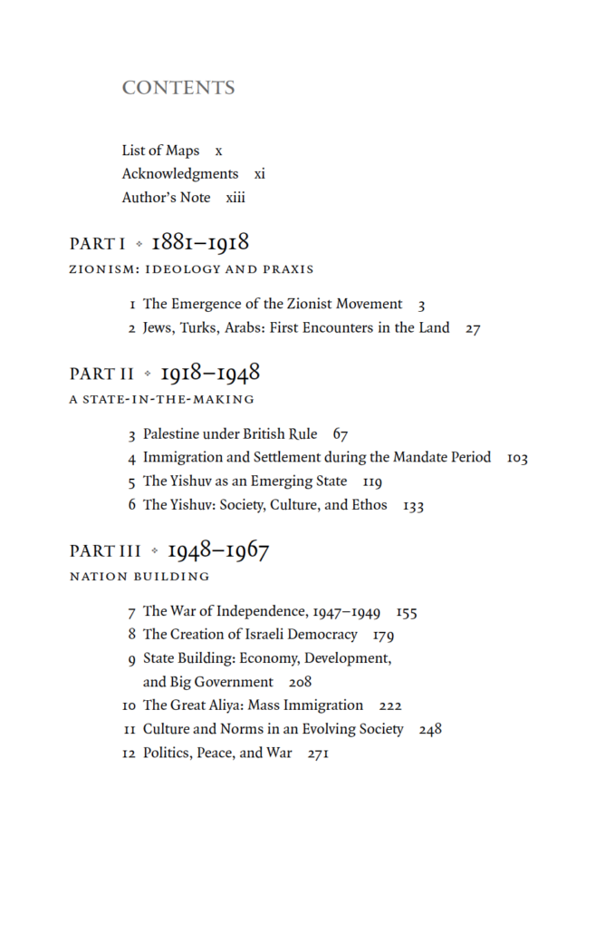 Israel: A History Table of Contents Page 1