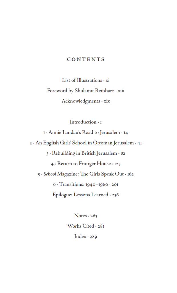 Schor Table of Contents