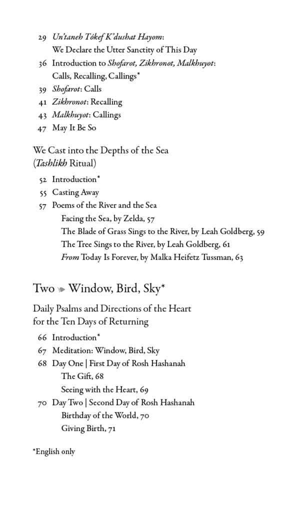 The Days Between Table of Contents Page 4
