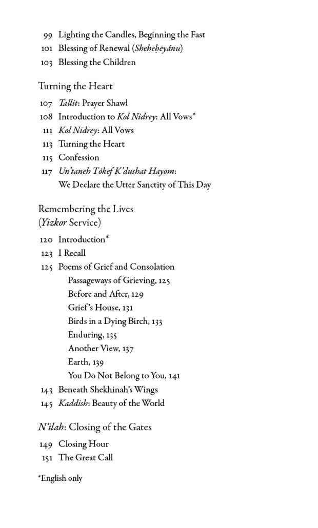 The Days Between Table of Contents Page 8