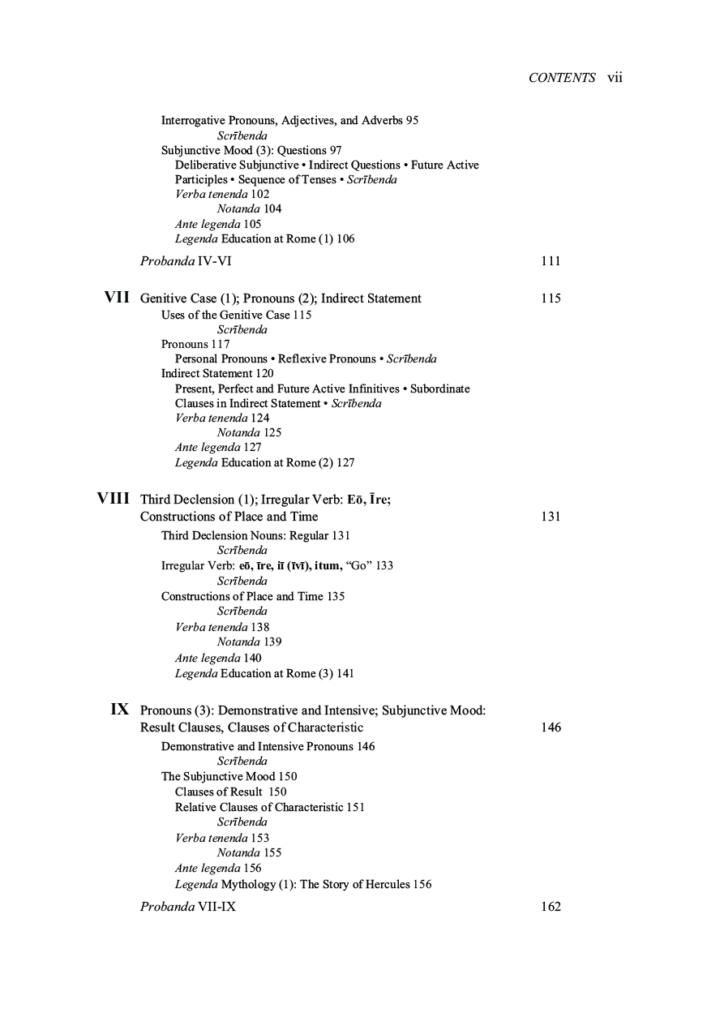 Traditio Table of Contents Page 3