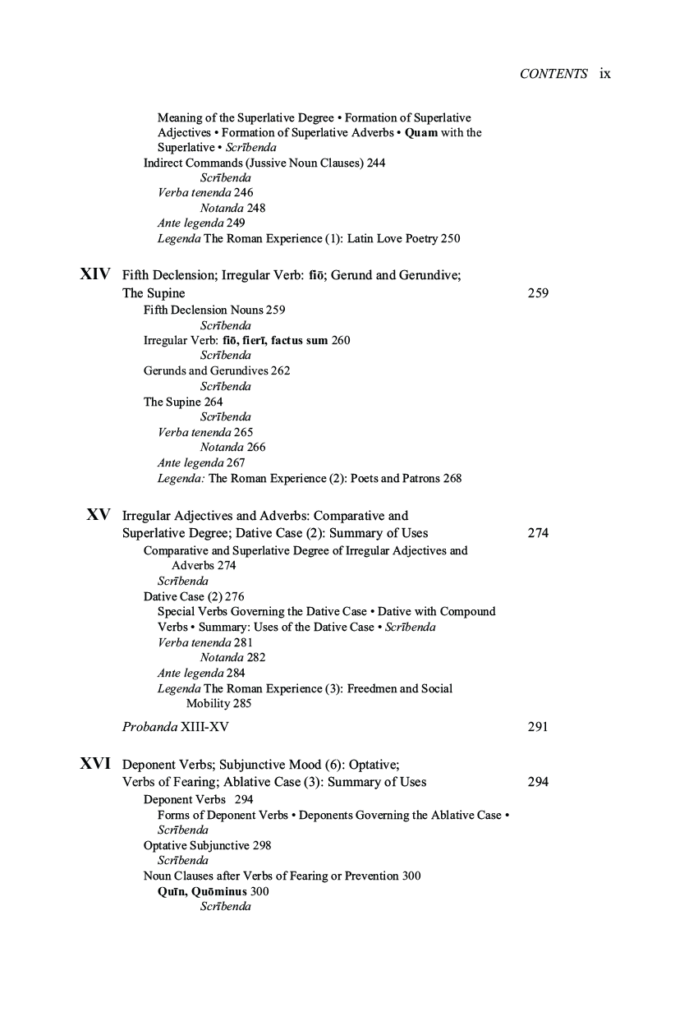 Traditio Table of Contents Page 5