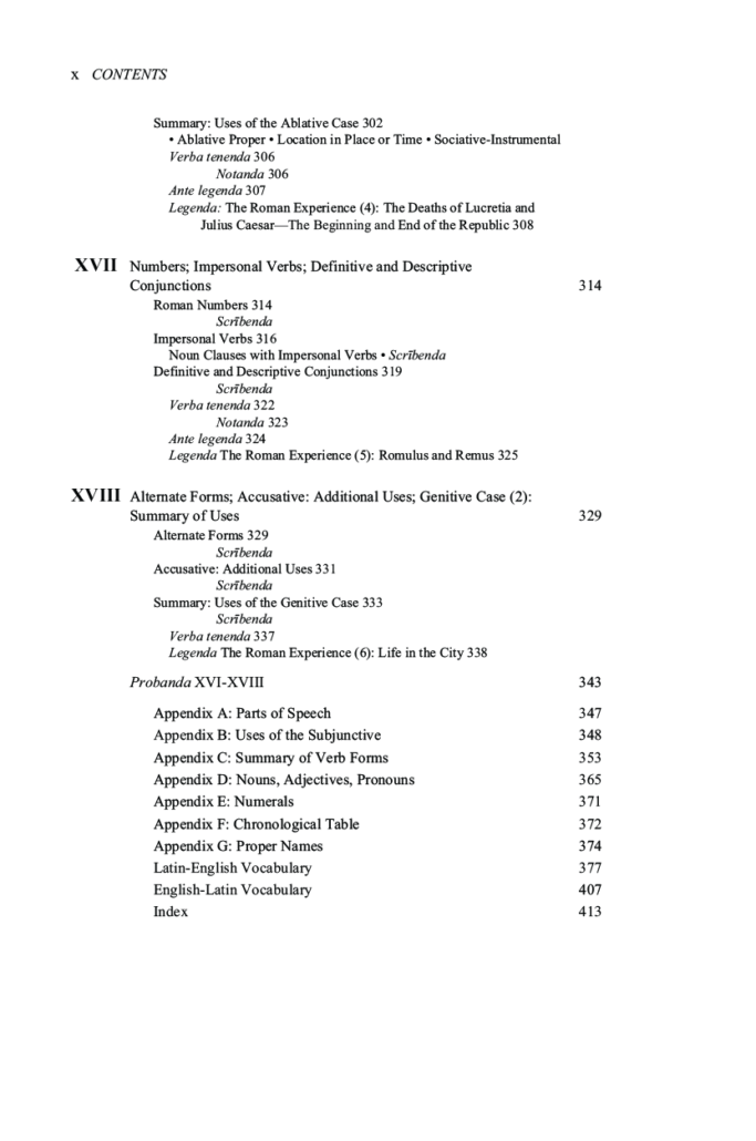Traditio Table of Contents Page 6