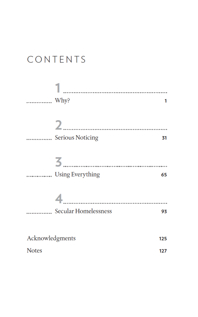 Wood Table of Contents