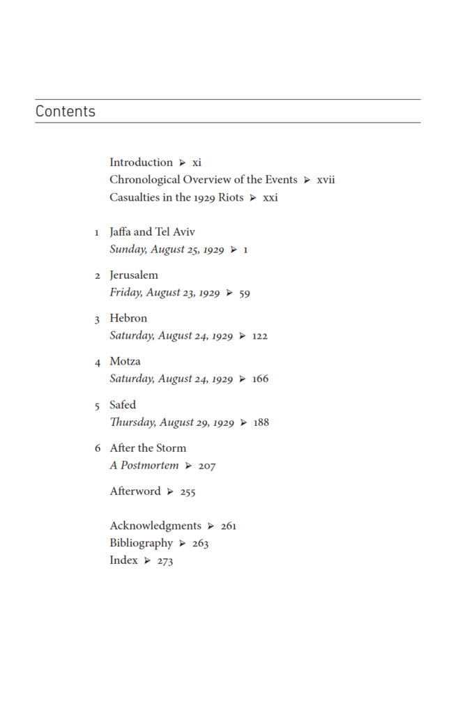 Cohen Table of Contents