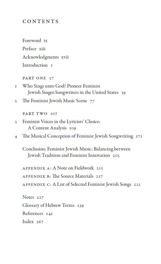 Ross Season of Singing Table of Contents
