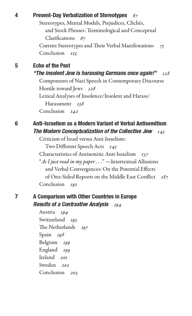 Schwarz-Friesel Reinharz Table of Contents Page 2