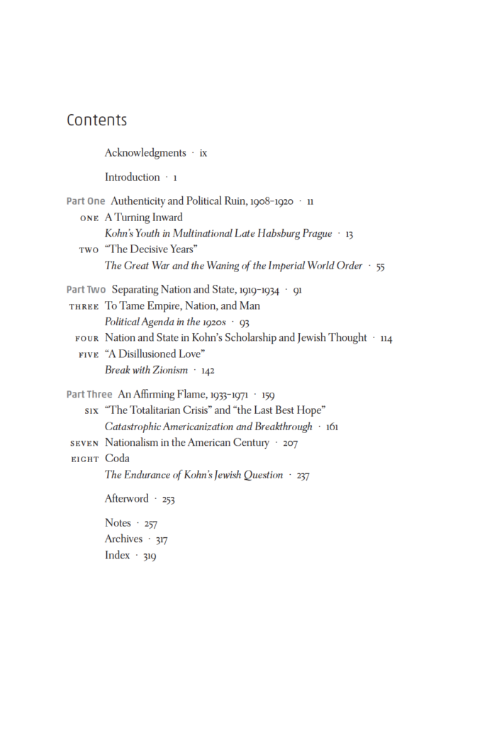Toward Nationalism's End Table of Contents