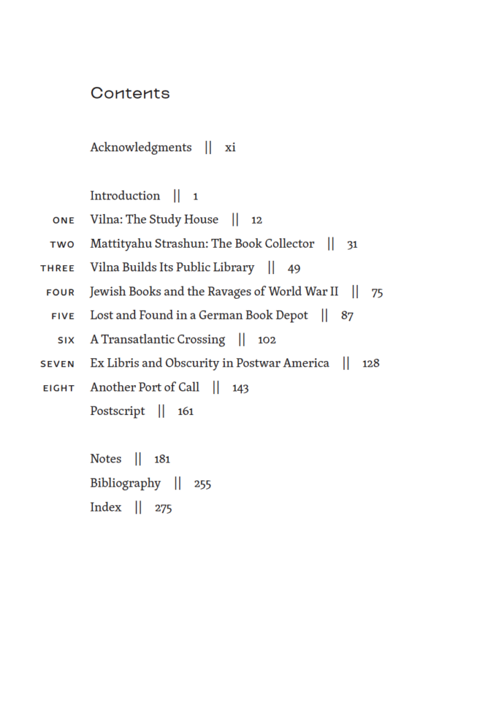 Rabinowitz Table of Contents