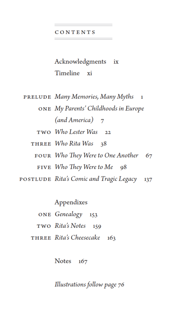 Doniger Table of Contents