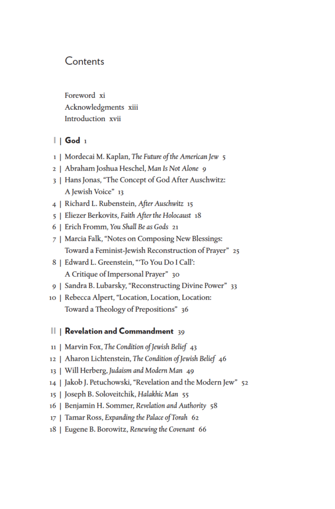 American Jewish Thought Since 1934 Table of Contents Page 1