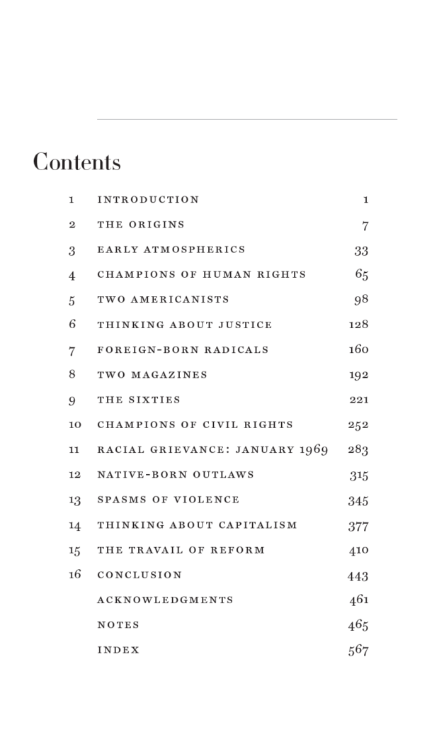 Whitfield Table of Contents