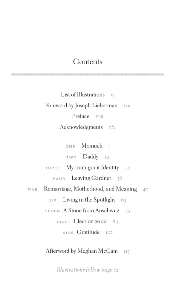 Lieberman Table of Contents