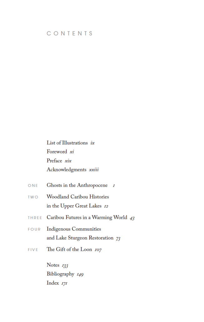 Climate Ghosts Table of Contents