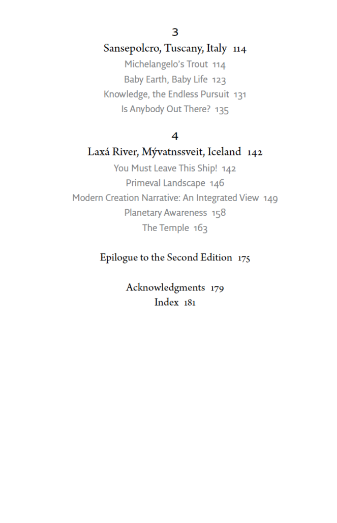 Gleiser Table of Contents Page 2