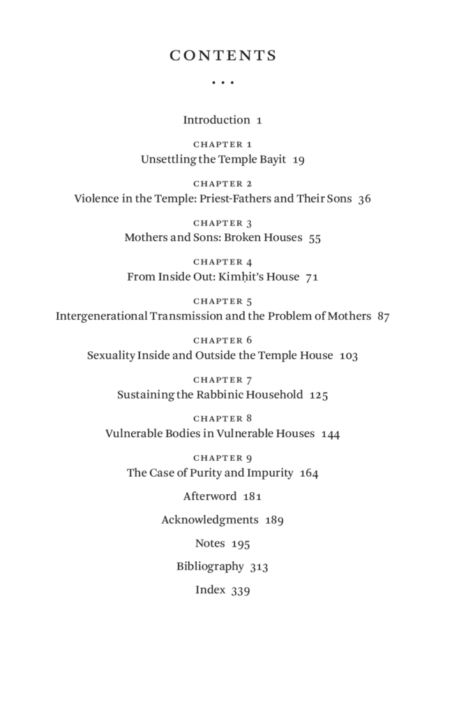 Bringing Down the Temple House Table of Contents